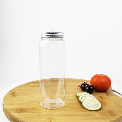 Plastikzylinderförmiges Getränk der nahrungsmittelbehälter-Glas-Kappen-500ml mit Deckeln