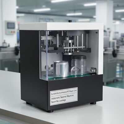 Geeignet für Aluminiumdosen Automatische Verschließmaschine Schwarze und Weiße Naht Kein Auslaufen PET-Kunststoffdosen Kompatibel Langlebig