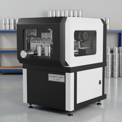 Geeignet für Aluminiumdosen Automatische Verschließmaschine Schwarze und Weiße Naht Kein Auslaufen PET-Kunststoffdosen Kompatibel Langlebig