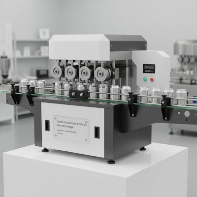 Geeignet für Aluminiumdosen Automatische Verschließmaschine Schwarze und Weiße Naht Kein Auslaufen PET-Kunststoffdosen Kompatibel Langlebig