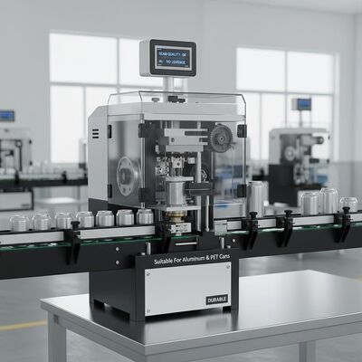 Geeignet für Aluminiumdosen Automatische Verschließmaschine Schwarze und Weiße Naht Kein Auslaufen PET-Kunststoffdosen Kompatibel Langlebig