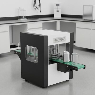 Geeignet für Aluminiumdosen Automatische Verschließmaschine Schwarze und Weiße Naht Kein Auslaufen PET-Kunststoffdosen Kompatibel Langlebig