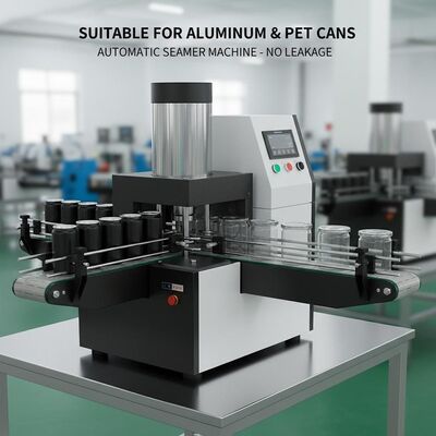Geeignet für Aluminiumdosen Automatische Verschließmaschine Schwarze und Weiße Naht Kein Auslaufen PET-Kunststoffdosen Kompatibel Langlebig