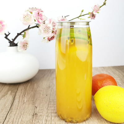 Kaltgepresster Plastikbehälter der Saft-500ml füllt Blumen-Unterseite ab