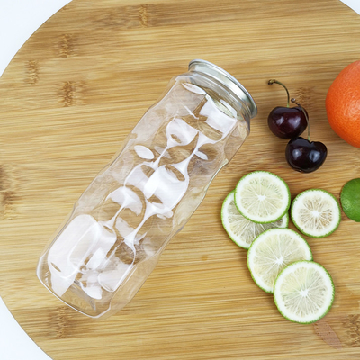 0,5 Liter-leere Plastikflaschen-Gläser mit einfache Zug-Abdeckungs-kaltgepressten Säften