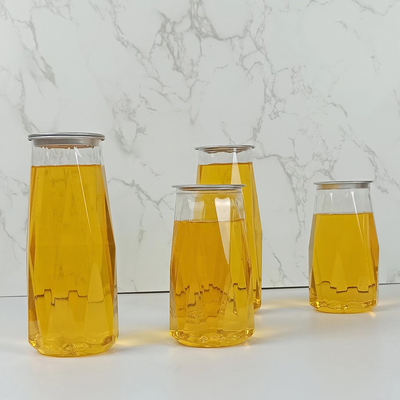 HAUSTIER Diamond Shapes 380ml Plastikflaschen mit einfache Zug-Abdeckungs-kaltgepressten Säften