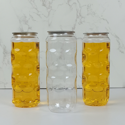 Selbst gemachte Getränke melken Plastikgläser des freien Raumes des Tee-500ml mit einfacher Zug-Abdeckung