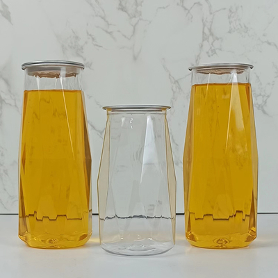 einfache offene Diamond Shape Dry Goods-HAUSTIER Speicher-Gläser der Dosen-0.5L
