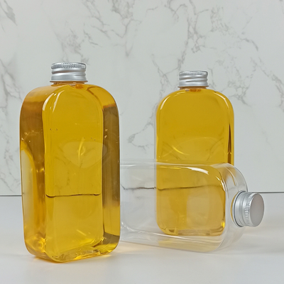 flaches Wasser-Flaschen Winkels des Leistungshebels 400ml mit Kappen-klaren Getränken