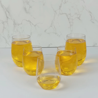 500 ml klare Einweggetränke, rote Plastikbecher für Wasser, Saft, Kaffee oder Tee