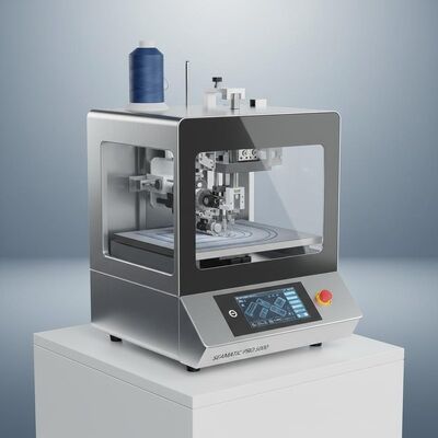 Halbautomatische elektrische automatische Nähmaschine, mit der komplexe Nähmuster mit minimaler Aufsicht bearbeitet werden können