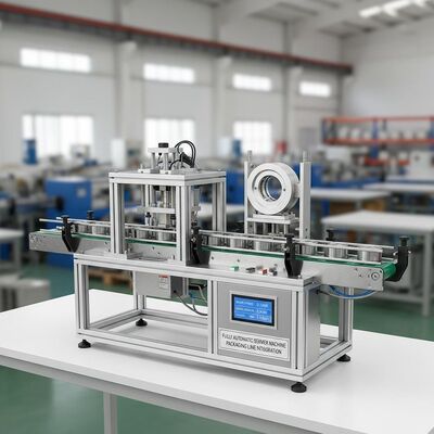 Verschlussdurchmesser 45mm 130mm Vollautomatische automatische Verschließmaschine Nennleistung 0,14KW Geeignet für die Integration in Verpackungslinien